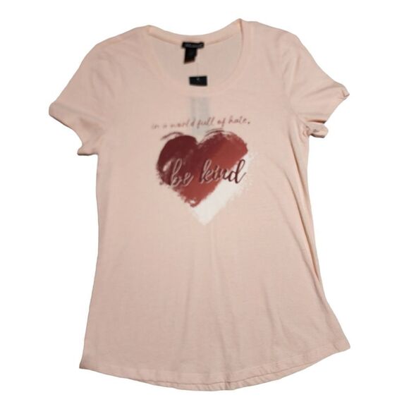 Delusional Pink Casual Short Sleeve Women's Top size Small - Picture 3 of 8